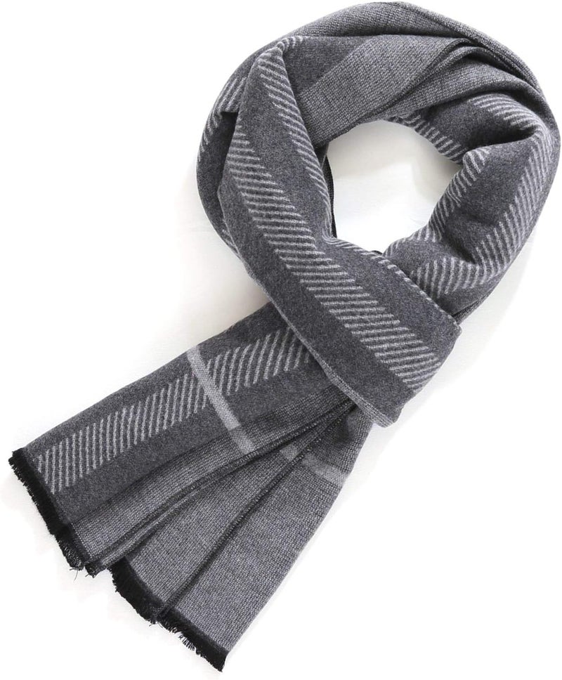 FULLRON Store Men Winter Scarf Soft Warm Long Cashmere Feel Scarves - Image 1